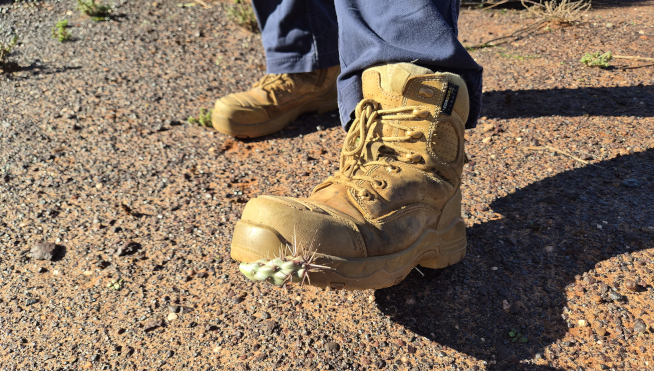pad stuck to boot